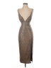 Windsor 100% Polyester Metallic Silver Cocktail Dress Size S - photo 1