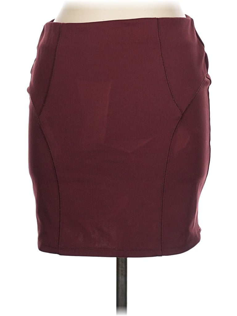 Pre-owned Xxi Casual Skirt In Burgundy