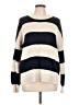 Moon & Madison Stripes Ivory Pullover Sweater Size L - photo 1
