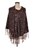 Frazzle Burgundy Poncho One size - photo 1