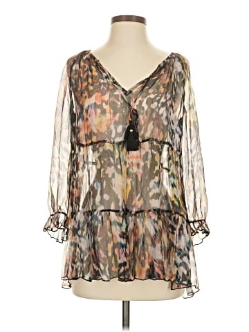 Jade by Johnny Was 3/4 Sleeve Silk Top (view 1)