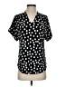 The Limited Polka Dots Black Short Sleeve Blouse Size S - photo 1