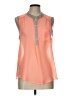 About A Girl 100% Polyester Orange Sleeveless Blouse Size L - photo 1