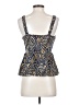 By Anthropologie Animal Print Zebra Print Blue Sleeveless Blouse Size S - photo 2