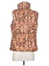 Ann Taylor LOFT Outlet 100% Polyester Animal Print Gold Vest Size S - photo 2