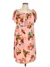 Assorted Brands 100% Polyester Floral Pink Casual Dress Size L - photo 1