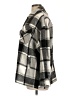 sweet generis 100% Polyester Plaid Gray Coat Size L - photo 5