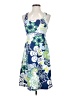 Unbranded Print Blue Cocktail Dress Size XS (estimated) - photo 1