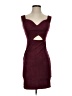 A'gaci Solid Burgundy Cocktail Dress Size XXS (estimated) - photo 1