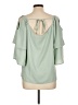 Shein 100% Polyester Green 3/4 Sleeve Blouse Size 12 - photo 2