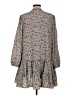 Entro 100% Polyester Print Gray Casual Dress Size L - photo 2