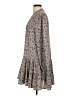 Entro 100% Polyester Print Gray Casual Dress Size L - photo 5