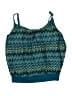 Contours by Coco Reef 100% Polyester Chevron-herringbone Teal Swimsuit Top Size 38C/D - photo 1