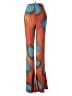 Arthur Print Orange Casual Pants Size 6 - photo 2