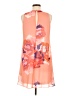 Calvin Klein 100% Polyester Floral Orange Casual Dress Size 6 - photo 2
