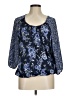 Croft & Barrow 100% Polyester Blue 3/4 Sleeve Blouse Size M - photo 1