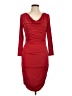 Shape FX 100% Polyester Solid Red Cocktail Dress Size 10 - photo 1