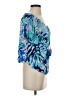Lilly Pulitzer 100% Rayon Blue Short Sleeve Blouse Size S - photo 4