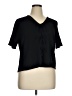 Modern Works Black Short Sleeve Blouse Size XL - photo 1