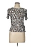 Joe's Jeans Animal Print Silver Short Sleeve Top Size L - photo 1