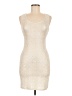 Body Central Metallic Ivory Cocktail Dress Size M - photo 1