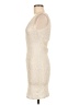 Body Central Metallic Ivory Cocktail Dress Size M - photo 5