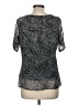Milano 100% Polyester Black Short Sleeve Blouse Size M - photo 2