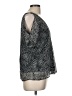 Milano 100% Polyester Black Short Sleeve Blouse Size M - photo 4