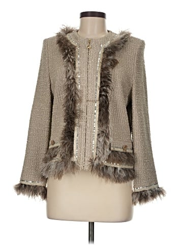St. John Couture Faux Fur Jacket (view 1)