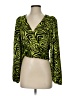 Ronny Kobo 100% Polyester Green Long Sleeve Blouse Size 2 - photo 1