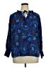 Sugarlips 100% Rayon Paisley Blue Long Sleeve Blouse Size 1X - photo 1