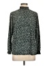 Anne Klein Animal Print Green Long Sleeve Blouse Size L - photo 1