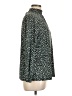 Anne Klein Animal Print Green Long Sleeve Blouse Size L - photo 4
