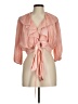 AMUR 100% Recycled Polyester Pink 3/4 Sleeve Blouse Size M - photo 1