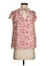 Parker 100% Silk Red Short Sleeve Silk Top Size S - photo 1
