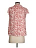 Parker 100% Silk Red Short Sleeve Silk Top Size S - photo 2