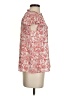 Parker 100% Silk Red Short Sleeve Silk Top Size S - photo 4