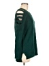 Questions 100% Acrylic Green Pullover Sweater Size M - photo 4