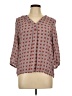 Anne Carson 100% Rayon Red 3/4 Sleeve Blouse Size L - photo 1