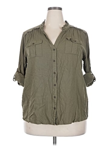 Sundance 3/4 Sleeve Button-Down Shirt (view 1)
