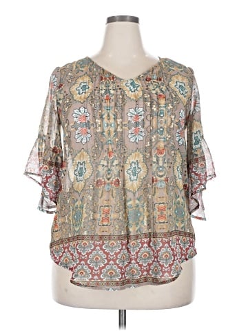 One World Short Sleeve Blouse (view 1)