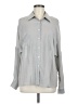 Diosun Solid Gray Long Sleeve Button-Down Shirt Size M - photo 1