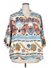 Umgee Paisley Blue 3/4 Sleeve Blouse Size 2X - photo 1