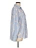 Unbranded 100% Polyester Floral Blue Long Sleeve Blouse Size L - photo 4