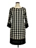 MSK Houndstooth Black Casual Dress Size XL - photo 1