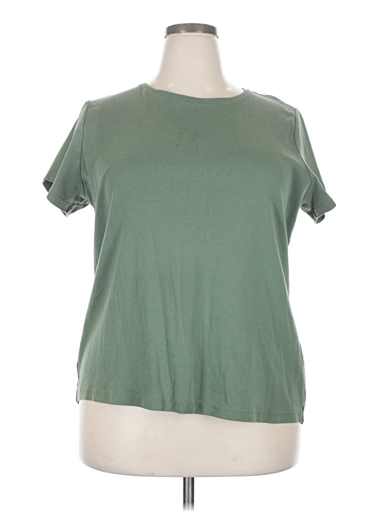 Pre-owned St. John's Bay Short Sleeve T-shirt In Green