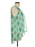 Annabelle 100% Polyester Teal Sleeveless Blouse Size L - photo 4
