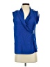 Ann Taylor 100% Polyester Blue Sleeveless T-Shirt Size 2 - photo 1