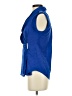 Ann Taylor 100% Polyester Blue Sleeveless T-Shirt Size 2 - photo 5