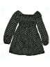 Gap Kids 100% Polyester Polka Dots Black Dress Size 8 - photo 2